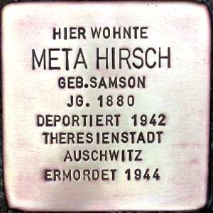 Stolperstein Meta Hirsch1
