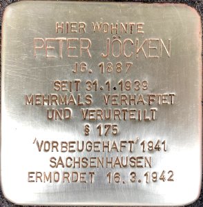 Stolperstein Peter Jöcken1