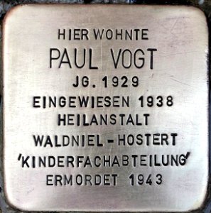 Stolperstein Paul Vogt1