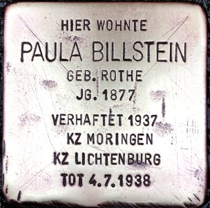 Stolperstein Paula Billstein