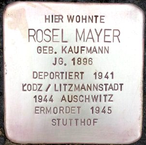 Stolperstein Rosel Mayer