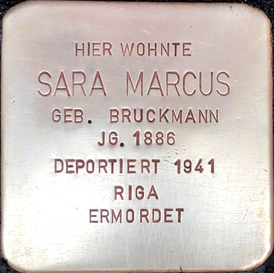 Stolperstein Sara Marcus