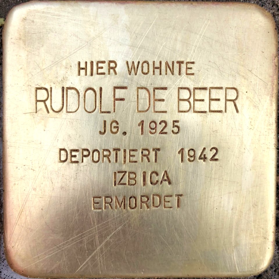 Stolperstein Rudolf de Beer1