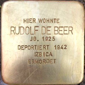 Stolperstein Rudolf de Beer1