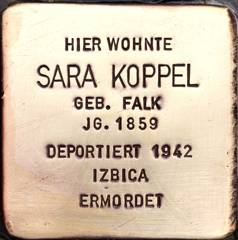 Stolperstein Sara Koppel