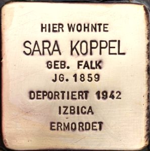Stolperstein Sara Koppel