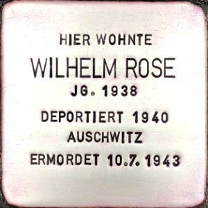 Stolperstein Wilhelm Rose1