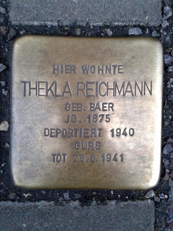 Stolperstein Thekla Reichmann