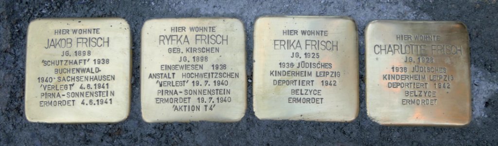 Stolpersteine für Familie Frisch, Wiesenstraße 10, Chemnitz (1)