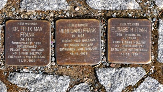 Stolpersteine für Familie Frank, Hoffmannstrasse 52, Chemnitz