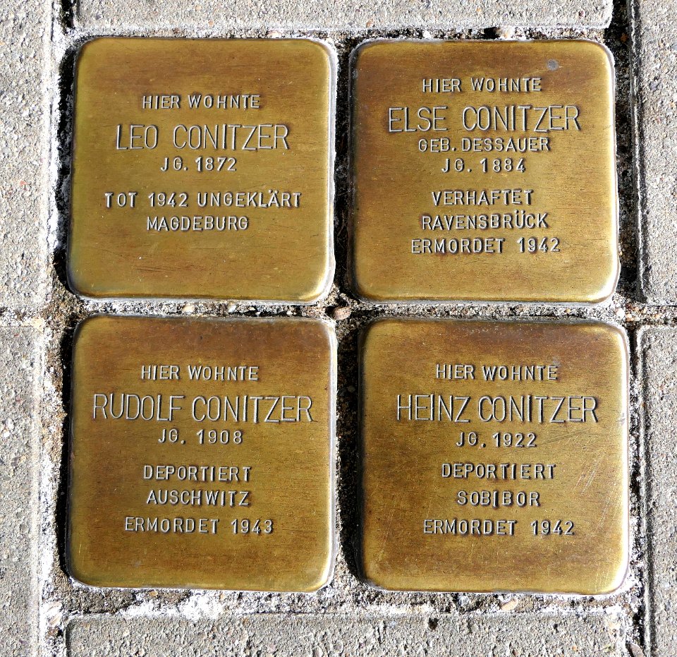 Stolpersteine für Familie Conitzer, Salzer Straße 15–17, Schönebeck (Elbe)