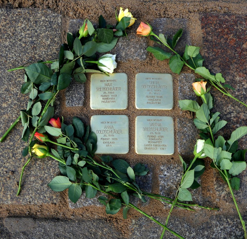 Stolpersteine für Familie Goldschläger, Brühlscher Garten 1, Dresden