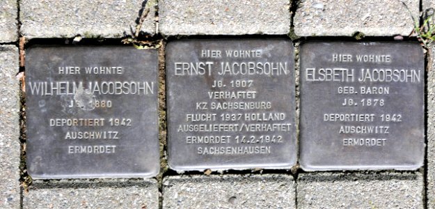 Stolpersteine für Familie Jacobsohn, Bahnhofstrasse 50, Mittweida