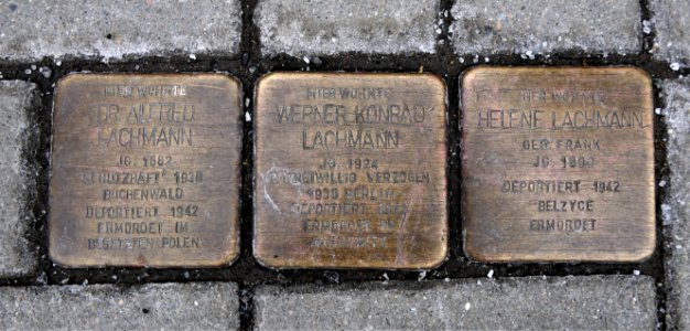 Stolpersteine für Familie Lachmann, Brückenstrasse 6, Chemnitz