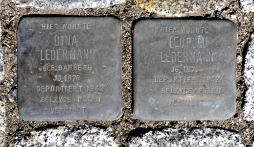 Stolpersteine für Familie Ledermann, Dr.-Friedrichs-Ring, Zwickau