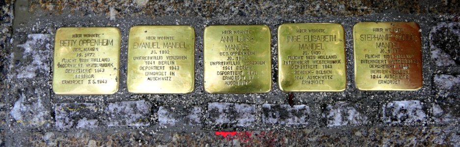 Stolpersteine für Familie Mandel, Weststrasse 7a, Chemnitz (3)