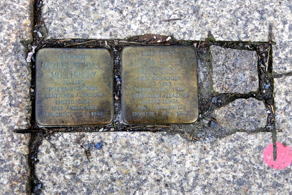 Stolpersteine für Familie Muschinsky, Hübschmannstrasse 12, Chemnitz