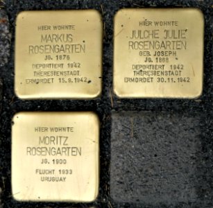 Stolpersteine für Familie Rosengarten, Laubestraße 24, Dresden (2)