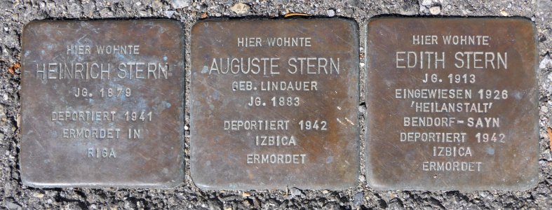 Stolpersteine für Familie Stern, Weidachstraße 16, Degerloch, Stuttgart