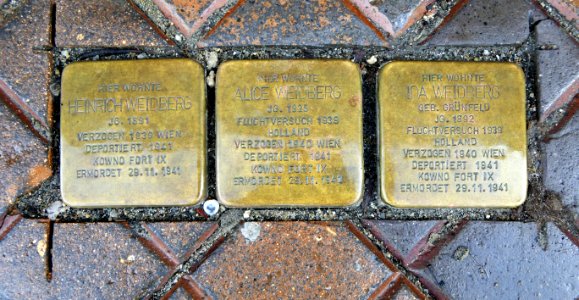 Stolpersteine für Familie Weidberg, Lessingplatz 12, Chemnitz