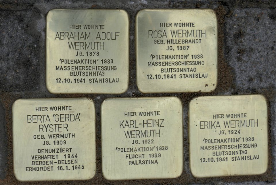 Stolpersteine für Familie Wermuth, Andreas-Schubert-Straße-Strehlener Straße, Dresden (2)