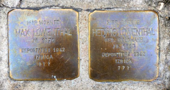 Stolpersteine für Max und Hedwig Löwenthal, Theobald-Kerner-Strasse 7, Bad Cannstatt, Stuttgart