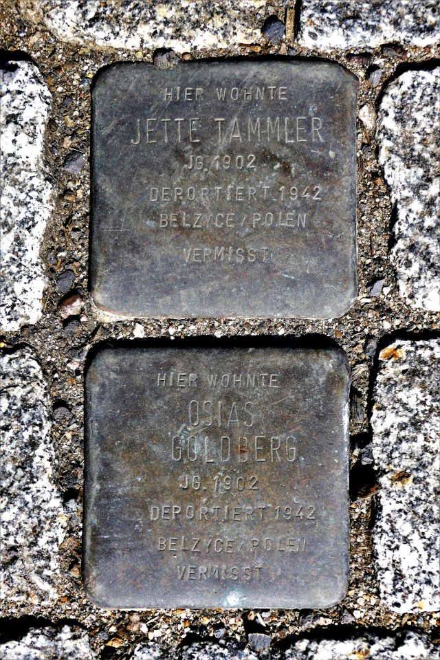 Stolpersteine für Jette Tammler und Osias Goldberg, Dr.-Friedrichs-Ring, Zwickau
