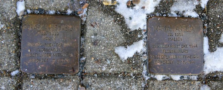 Stolpersteine für Maria Lanella und Poraska Fedasiuk, Bahnhofstrasse 45, Mittweida
