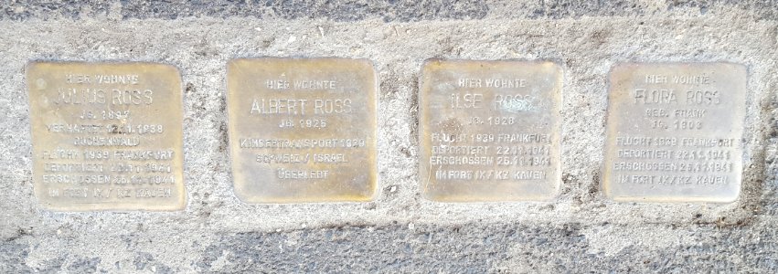 Stolpersteine Karben Bahnhofstraße 24 Ross