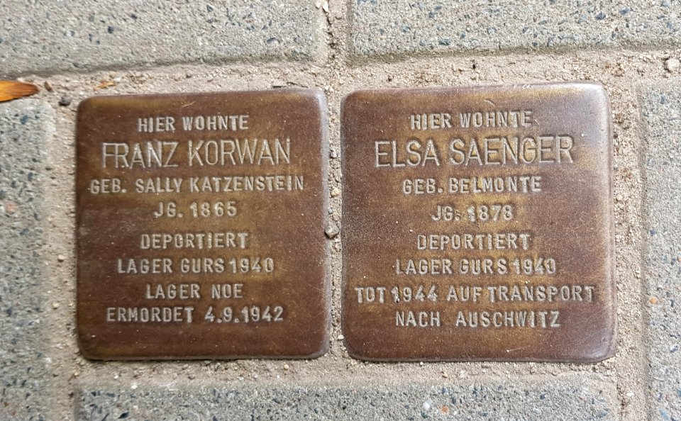 Stolpersteine Korwan Saenger
