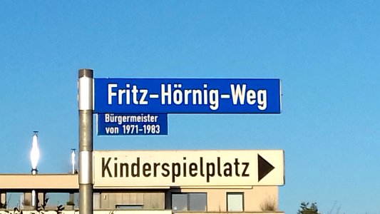 Straßenschild Fritz-Hörnig-Weg Wedel