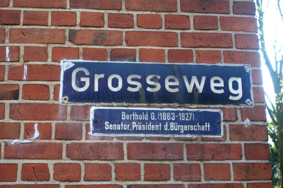 Straßenschild Grosseweg