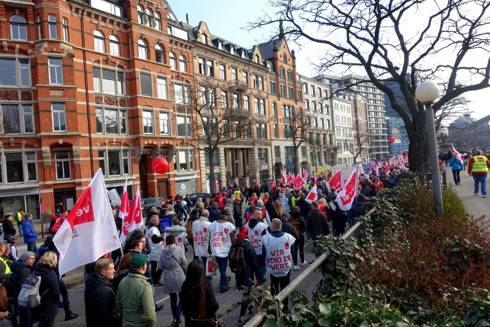 Streik öffentlicher Dienst in Hamburg am 12.4.2018