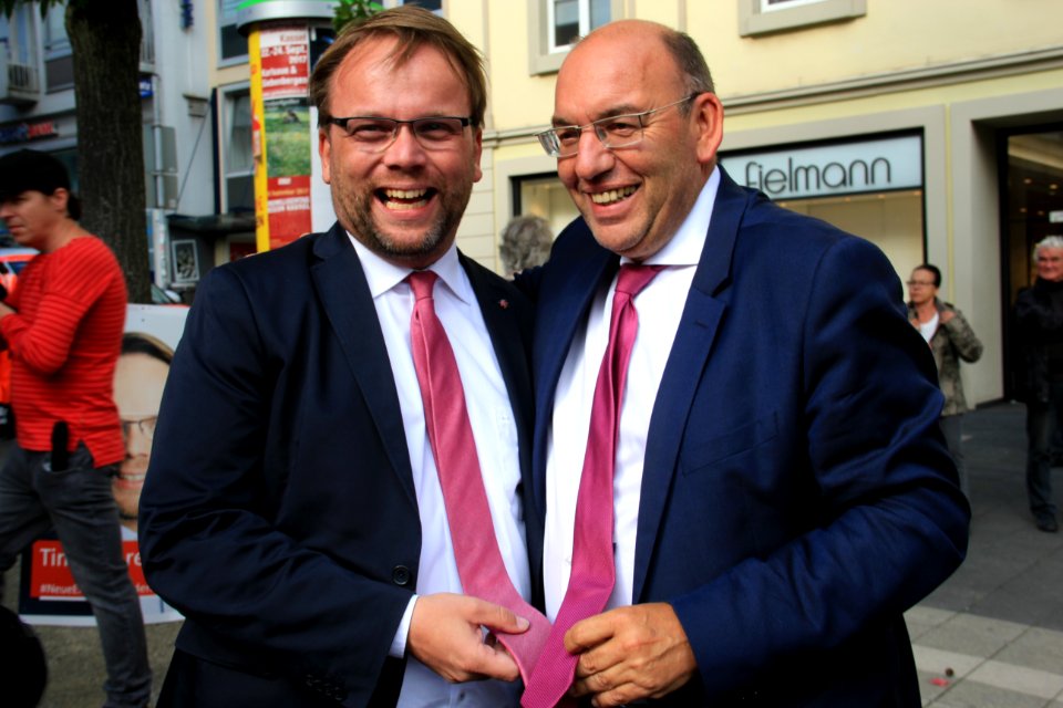 Timon Gremmels und Manfred Schaub
