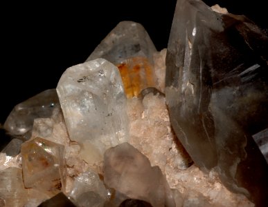 Topaze blanche et quartz fumé 2(Argentine)