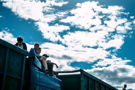 Boys truck ride