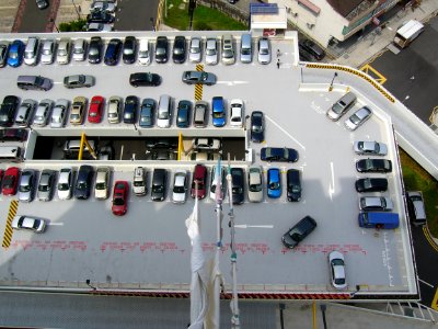 Upper deck of a multi-storey car park at Holland Village, Singapore - 20051229