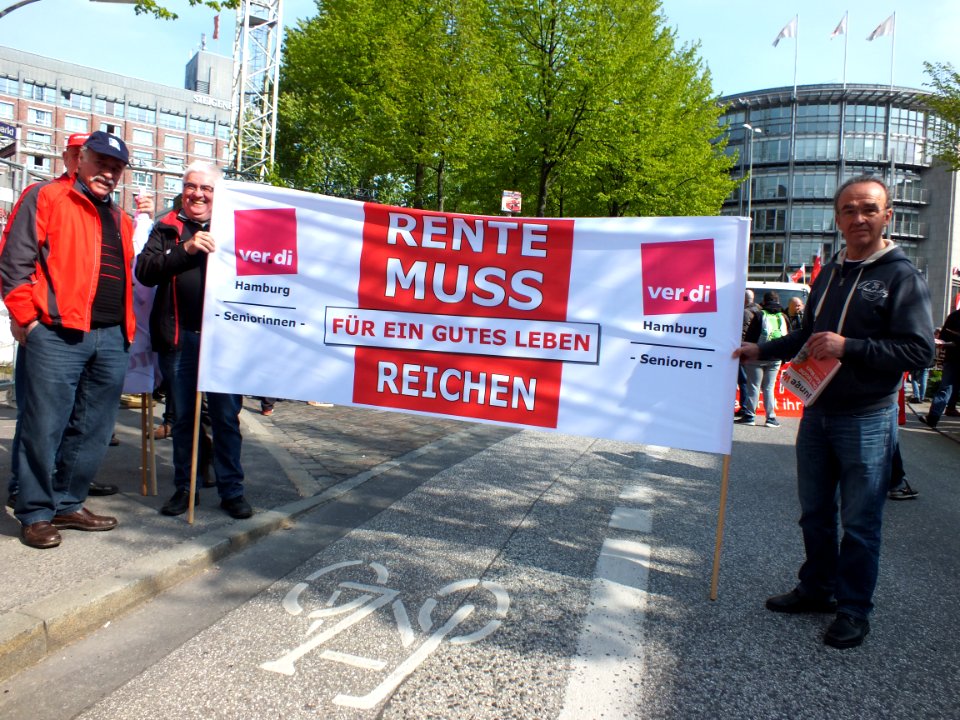 Ver.di-Seniorinnen und Senioren Hamburg beim 1.Mai 2017