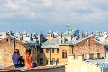 Talking rooftop houses photo