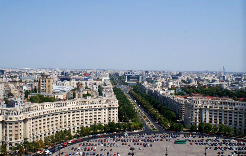View from the Palace of Parliament in Bucharest