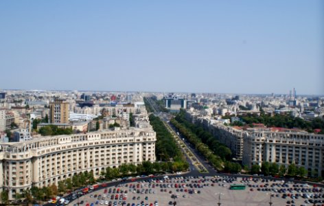 View from the Palace of Parliament in Bucharest