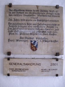 Vilshofen-Stadtturm-Gedenktafel