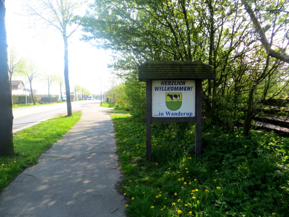 Wanderup Ortseingang