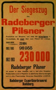 Werbeanzeige der Brauerei von 1914