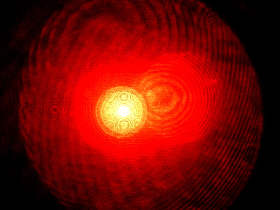 Widened-red-laserbeam