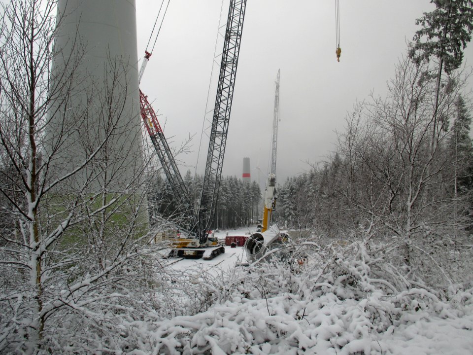 Windpark Kuhbett mit WEA 1-4-5
