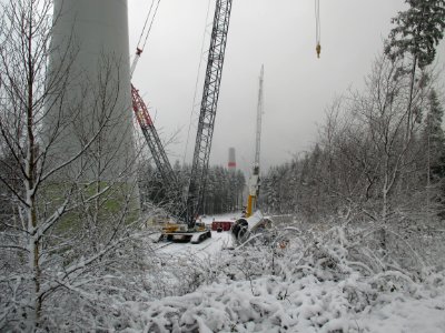 Windpark Kuhbett mit WEA 1-4-5