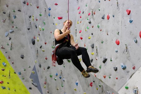 Rock climbing wall performance Free photos