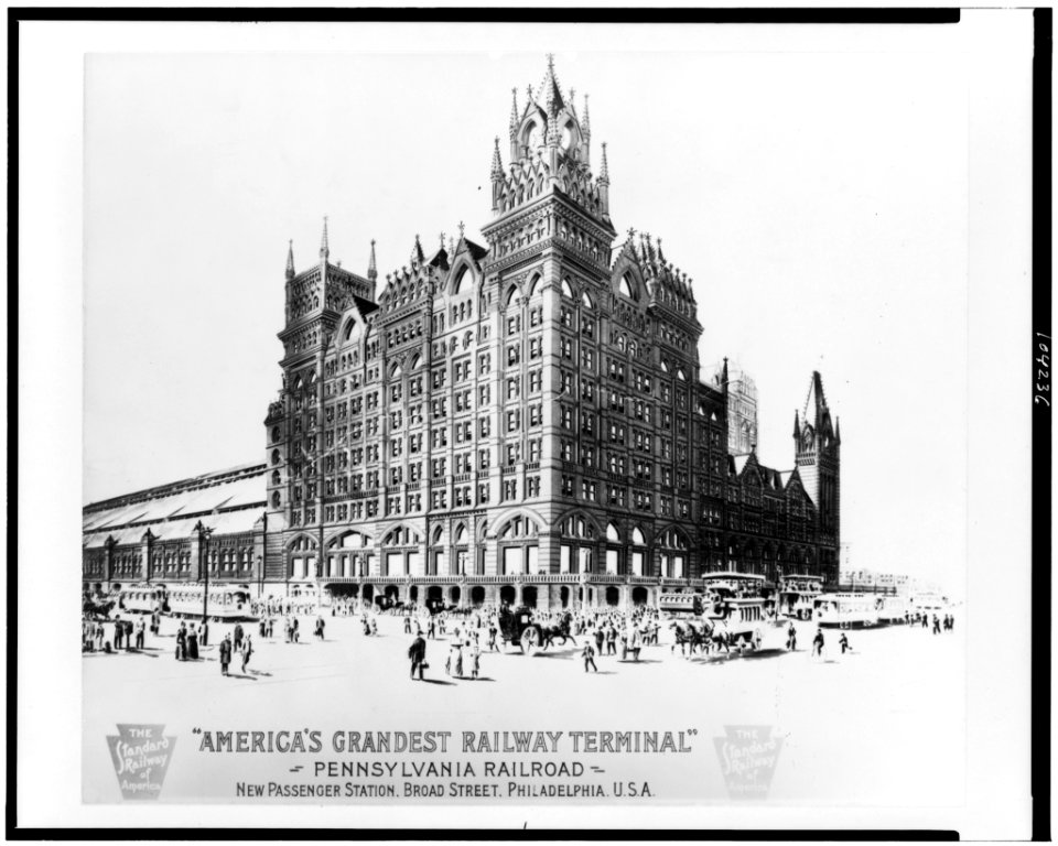 America's grandest railway terminal. Pennsylvania Railroad. New passenger station, Broad Street, Philadelphia, U.S.A. LCCN91796377