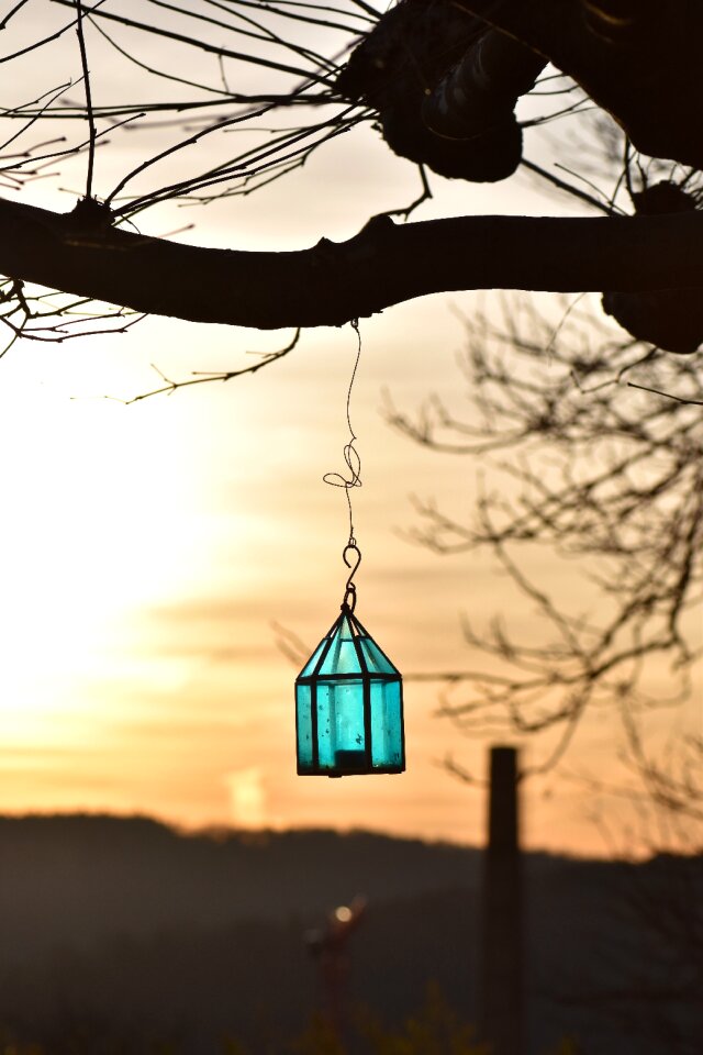 Lantern turquoise sun